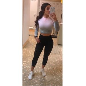 GYMSHARK- ombré cropped long sleeve